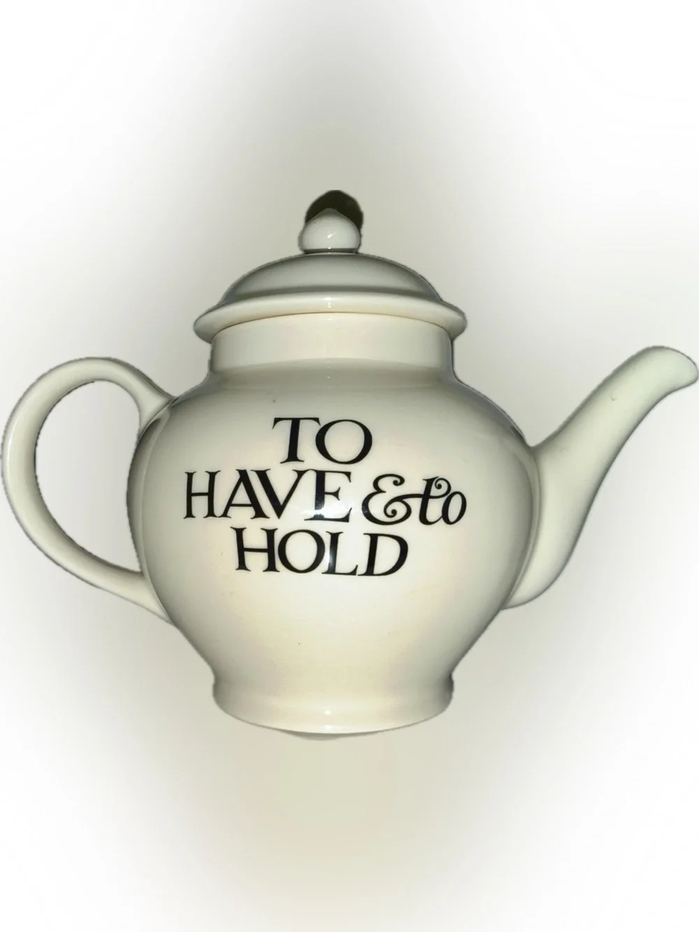 Emma Bridgewater MR & MRS To Have & To Hold Teapot Wedding England Ceramic NWOT